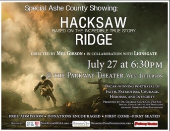 Hacksaw Ridge at the Parkway Theater on July 27, 2023 @ 6:30 PM